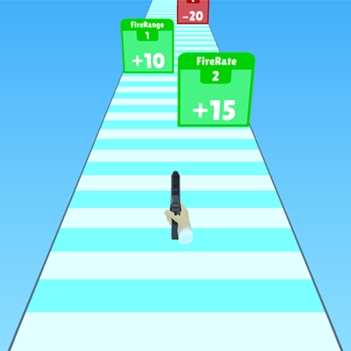 Blocky Gun Paintball Defeat enemies and a top gunner