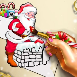  Thumb Santa Christmas Coloring