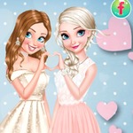 Anna And Elsa Glittery Bridesmaids 